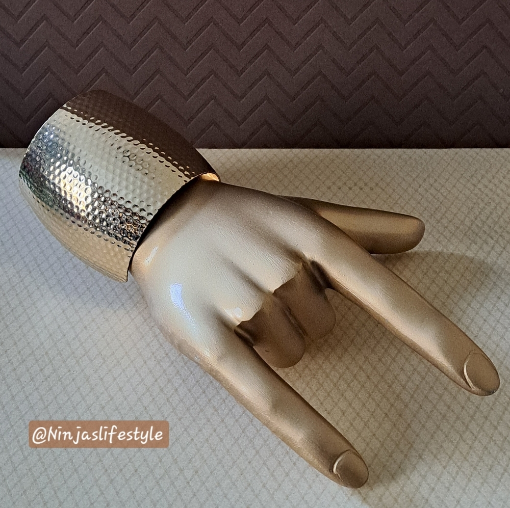 Macy's Goldtone Textured Cuff Bracelet